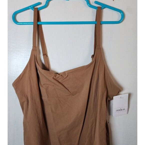 New Auden Women's Brown Square-Neck Sleeveless Shapewear Bodysuit Size L - Picture 2 of 4
